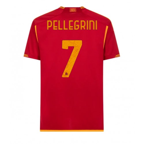 Maillot de foot AS Roma Lorenzo Pellegrini #7 Domicile 2023-24 Manches Courte